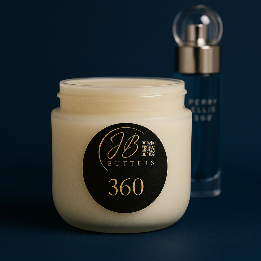 Jar of JB Butters 360 cream with a dark background